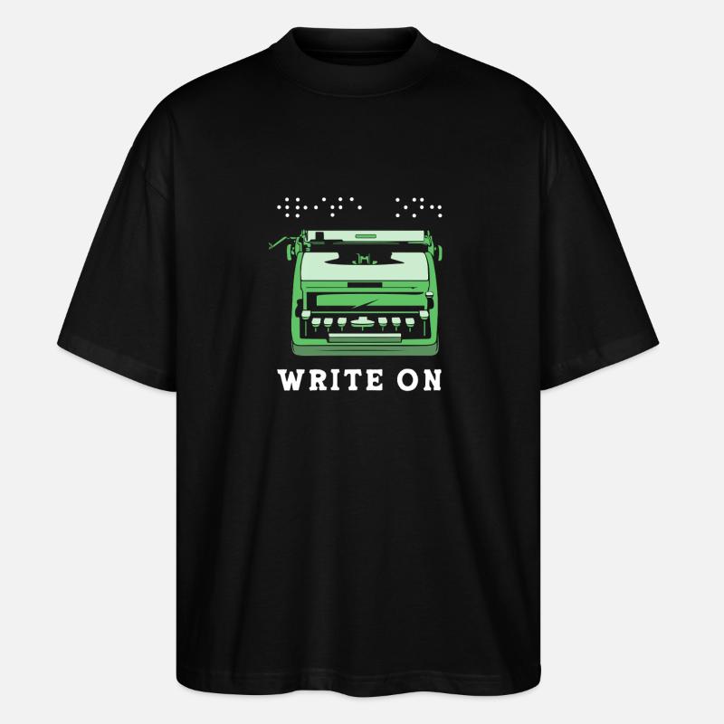 Blindenschrift Braille Blind - Stanley/Stella Oversized Unisex Bio T-Shirt Blaster 2.0 - Schwarz