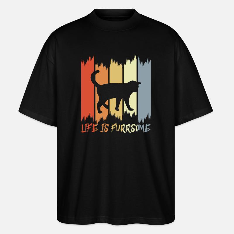 Cats Wit - Stanley/Stella Oversized Unisex Organic T-shirt Blaster 2.0 - black