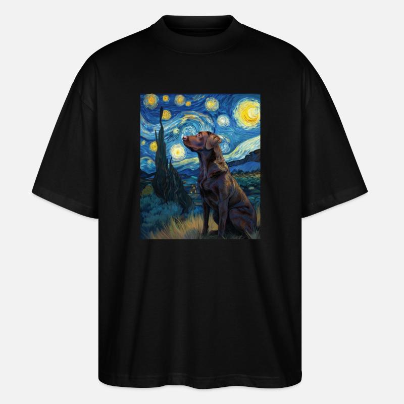 Labrador Retriever - T-shirt bio Blaster 2.0 coupe oversize Stanley/Stella Unisexe - noir