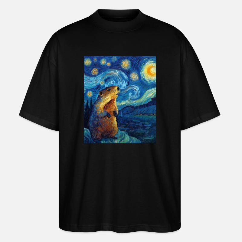 Murmeltier - Stanley/Stella Oversized Unisex Bio T-Shirt Blaster 2.0 - Schwarz
