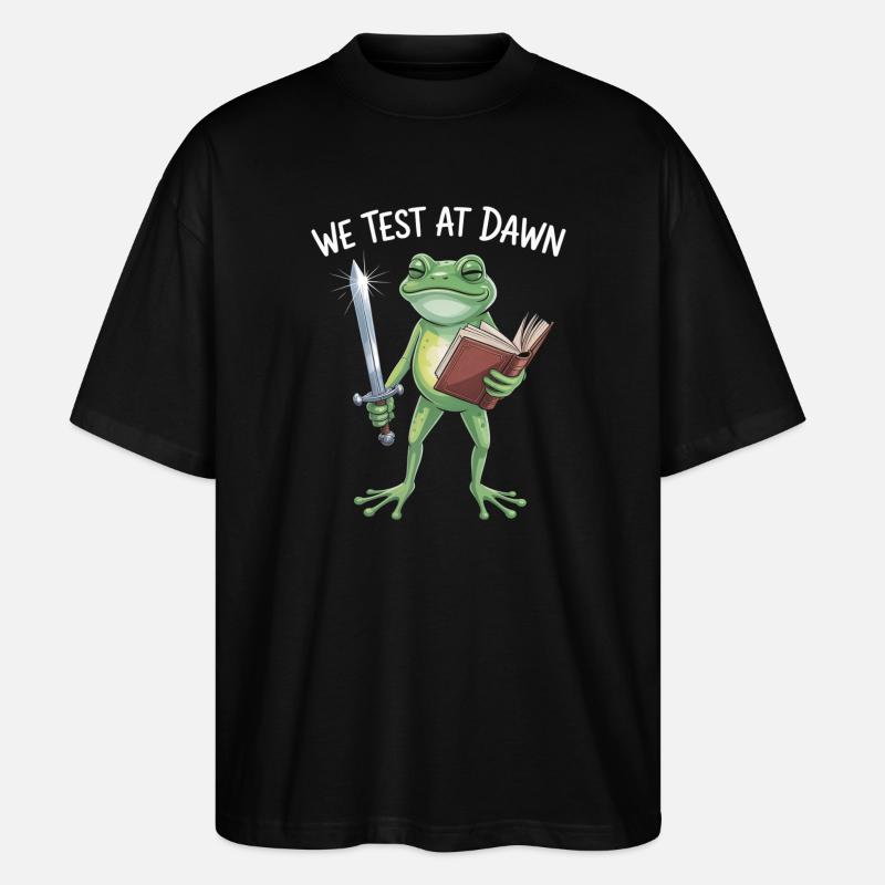Morgenröte-Froschritter - Stanley/Stella Oversized Unisex Bio T-Shirt Blaster 2.0 - Schwarz