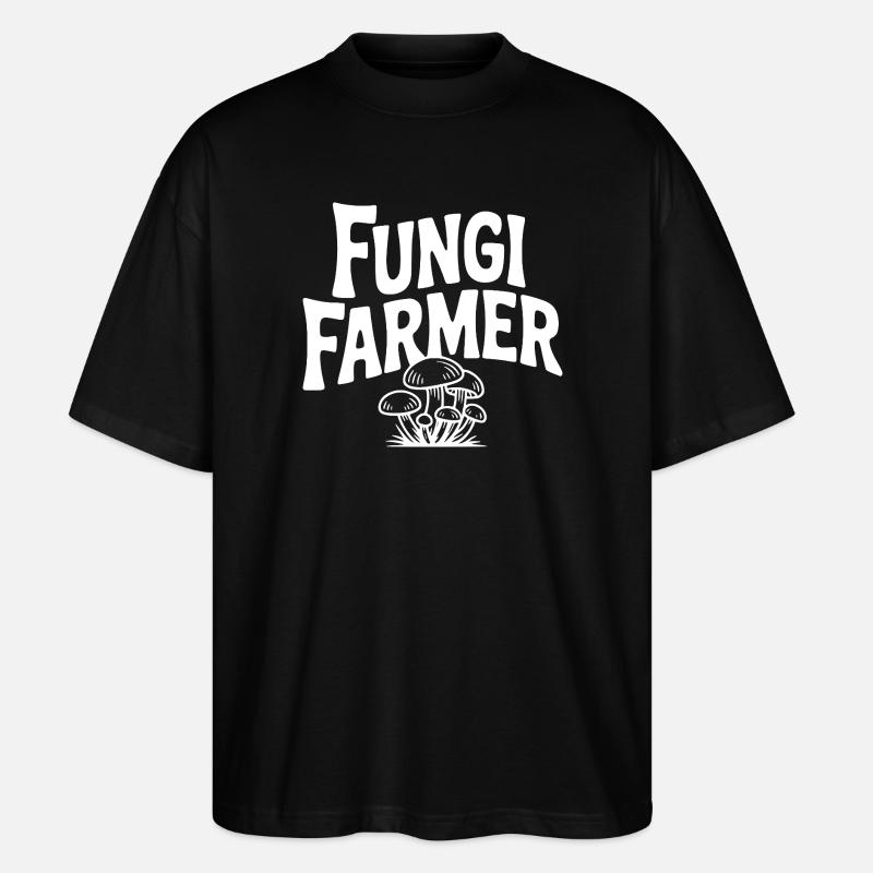 Fungi Farmer - Stanley/Stella Oversized Unisex Organic T-shirt Blaster 2.0 - black