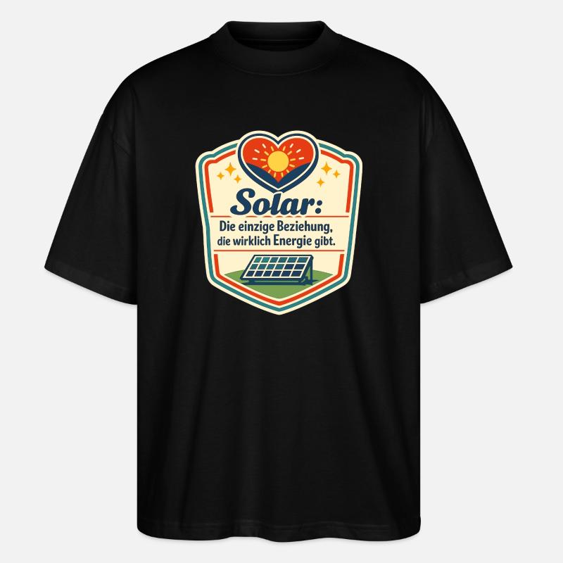 Solarliebe: Energie durch Liebe - Stanley/Stella Oversized Unisex Bio T-Shirt Blaster 2.0 - Schwarz