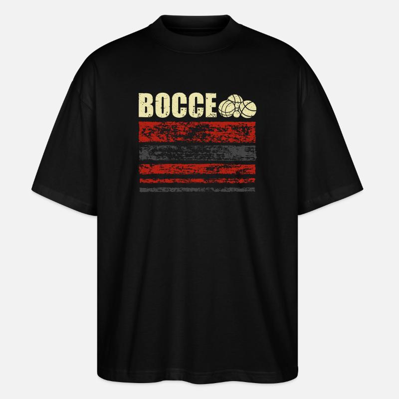 Bocce Petanque Boule Boulespieler - Stanley/Stella Oversized Unisex Bio T-Shirt Blaster 2.0 - Schwarz