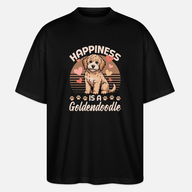 Race de chien Goldendoodle - T-shirt bio Blaster 2.0 coupe oversize Stanley/Stella Unisexe - noir