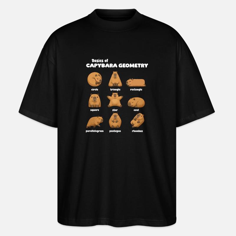 Basics of Capybara Geometry Funnier - Stanley/Stella Oversized Unisex Organic T-shirt Blaster 2.0 - black