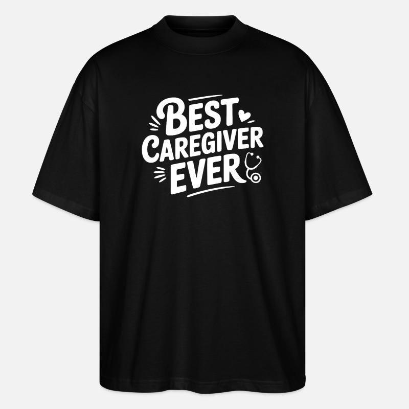 Meilleur aidant de tous les temps - T-shirt bio Blaster 2.0 coupe oversize Stanley/Stella Unisexe - noir