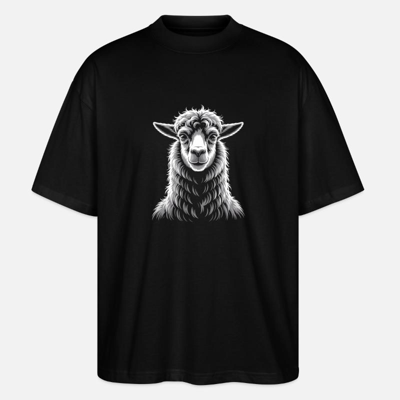 lama - T-shirt bio Blaster 2.0 coupe oversize Stanley/Stella Unisexe - noir