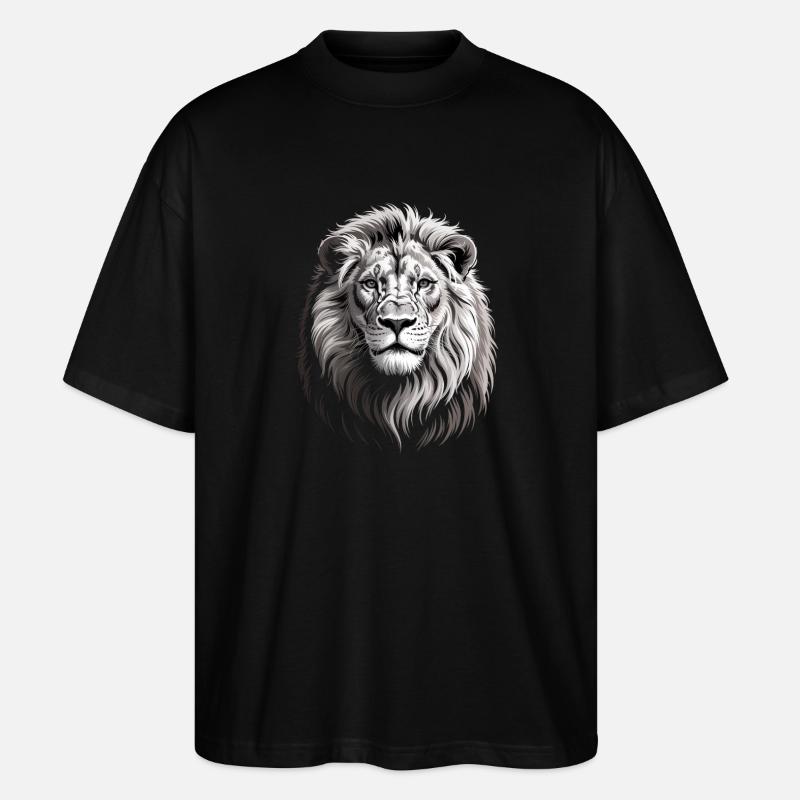 Löwenkopf - Stanley/Stella Oversized Unisex Bio T-Shirt Blaster 2.0 - Schwarz