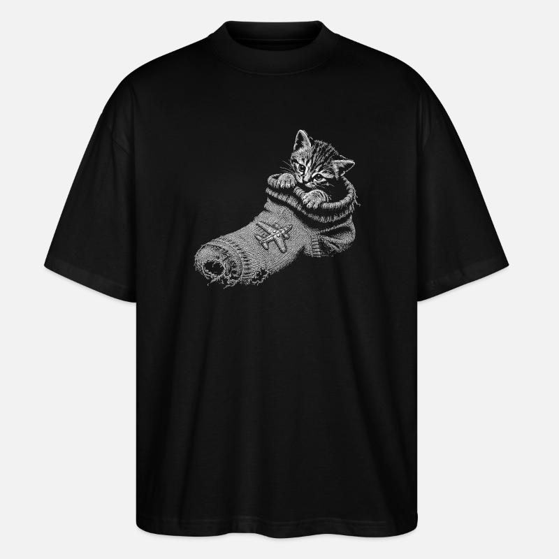 chaton - T-shirt bio Blaster 2.0 coupe oversize Stanley/Stella Unisexe - noir