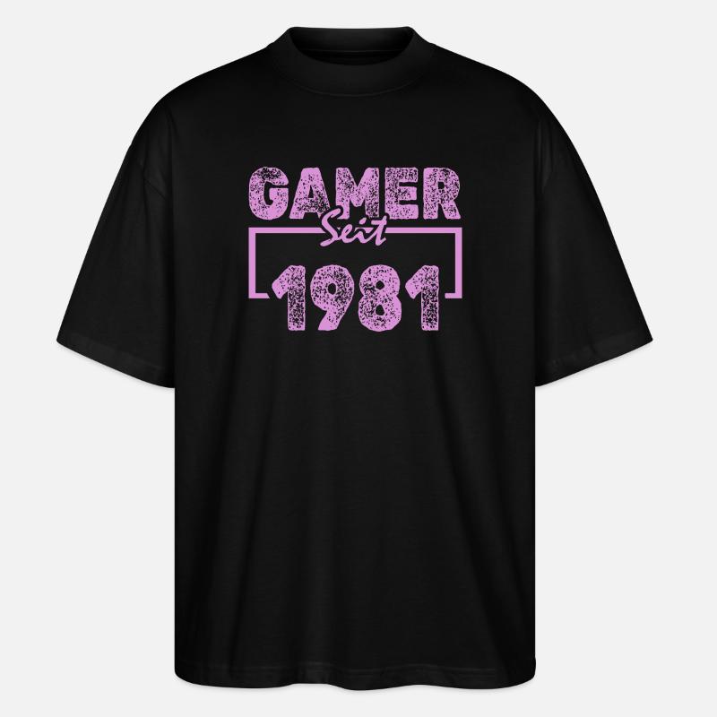 Dactylographie 1981 - T-shirt bio Blaster 2.0 coupe oversize Stanley/Stella Unisexe - noir