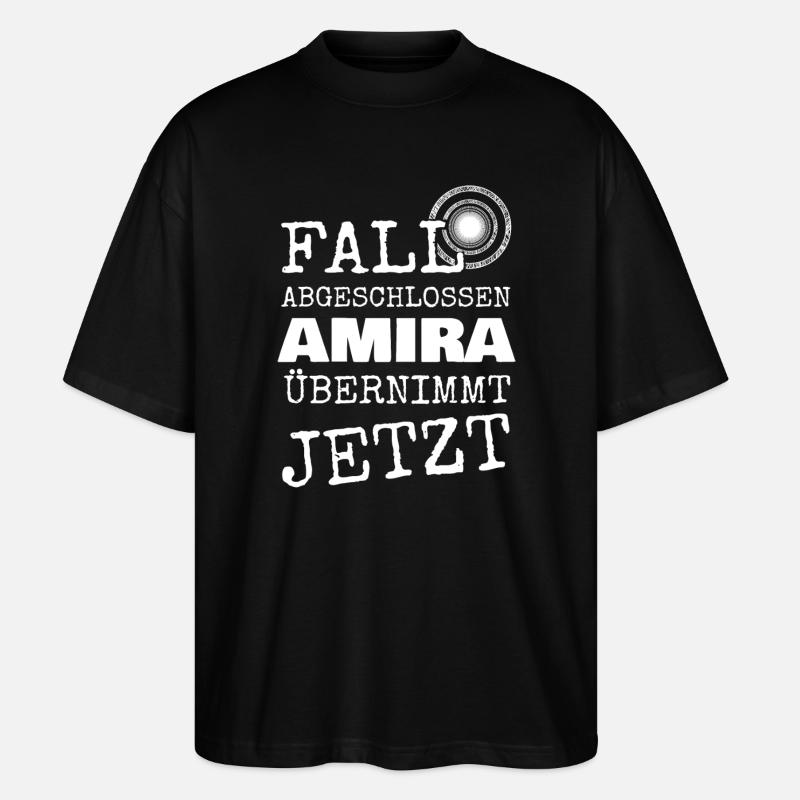 Geschenk für Amira - Stanley/Stella Oversized Unisex Bio T-Shirt Blaster 2.0 - Schwarz
