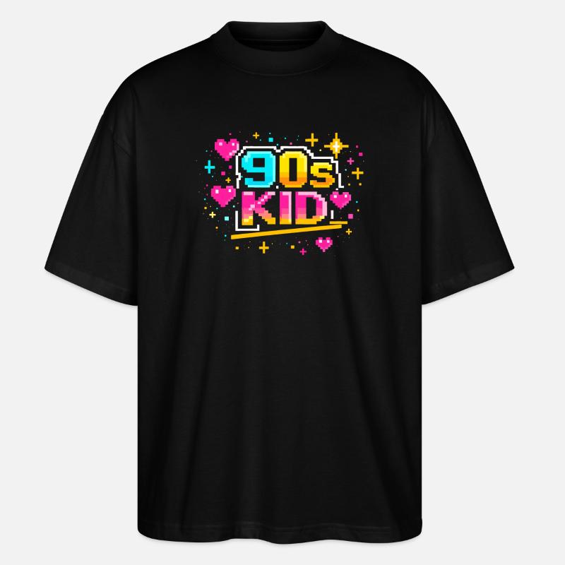 90s kid - Stanley/Stella Oversized Unisex Organic T-shirt Blaster 2.0 - black
