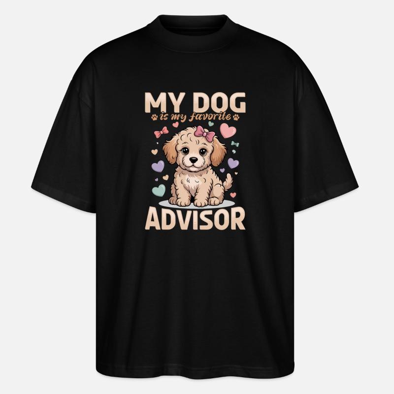 Race de chien Goldendoodle - T-shirt bio Blaster 2.0 coupe oversize Stanley/Stella Unisexe - noir