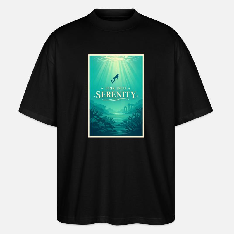 Immerse yourself in peace | Diving - Stanley/Stella Oversized Unisex Organic T-shirt Blaster 2.0 - black