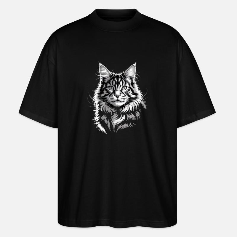 Maine Coon - Stanley/Stella Oversized Unisex Bio T-Shirt Blaster 2.0 - Schwarz