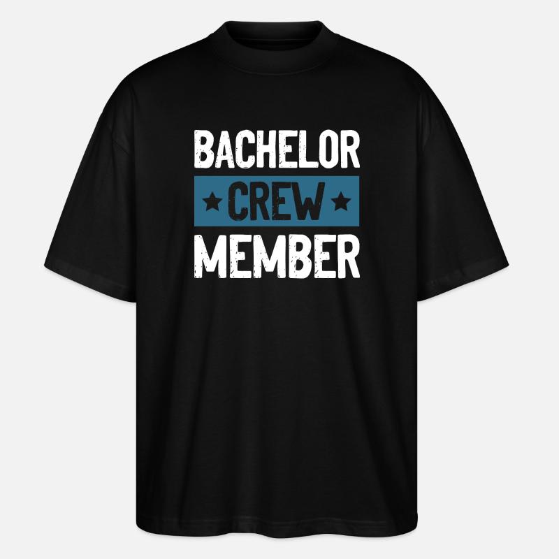 Bachelor Crew - Stanley/Stella Oversized Unisex Bio T-Shirt Blaster 2.0 - Schwarz