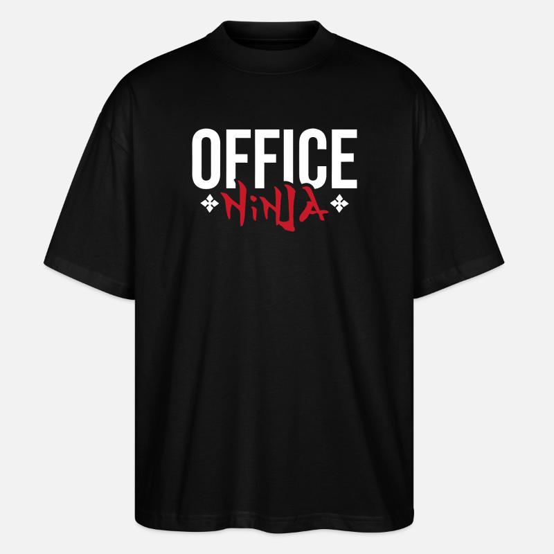 Ninja de bureau - T-shirt bio Blaster 2.0 coupe oversize Stanley/Stella Unisexe - noir