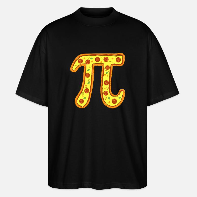 Emblème Pizza Pi, symbole Pepperoni - T-shirt bio Blaster 2.0 coupe oversize Stanley/Stella Unisexe - noir