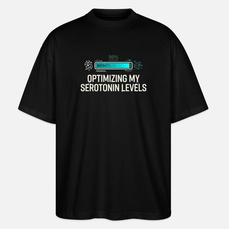 Optimisation de la sérotonine - T-shirt bio Blaster 2.0 coupe oversize Stanley/Stella Unisexe - noir