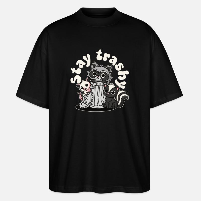 Reste Raton laveur Opossum Skunk - T-shirt bio Blaster 2.0 coupe oversize Stanley/Stella Unisexe - noir