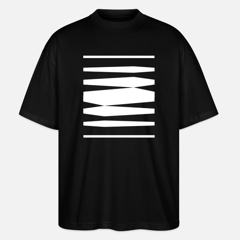 Bold Stripes-Design - Stanley/Stella Oversized Unisex Bio T-Shirt Blaster 2.0 - Schwarz