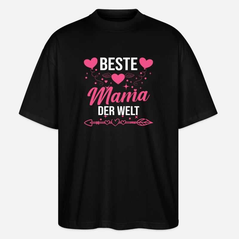 Beste Mama der Welt - Stanley/Stella Oversized Unisex Bio T-Shirt Blaster 2.0 - Schwarz