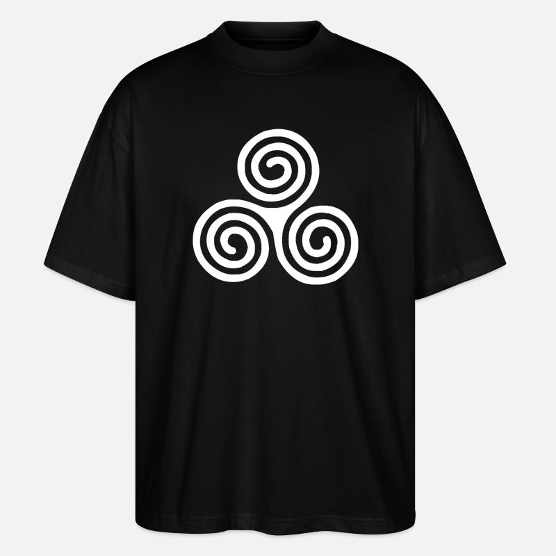 Triskele blanc - T-shirt bio Blaster 2.0 coupe oversize Stanley/Stella Unisexe - noir