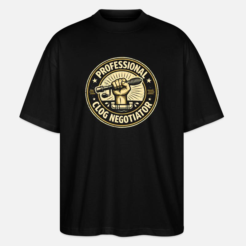 Constipation Professional | Pipe cleaning - Stanley/Stella Oversized Unisex Organic T-shirt Blaster 2.0 - black