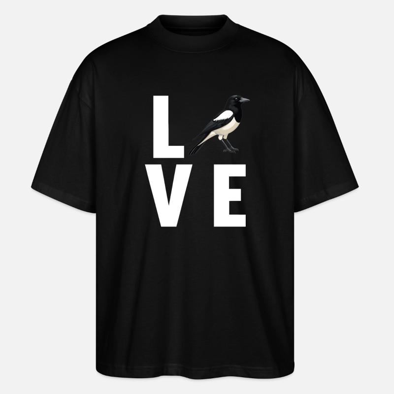 Elstern Elster - Stanley/Stella Oversized Unisex Bio T-Shirt Blaster 2.0 - Schwarz