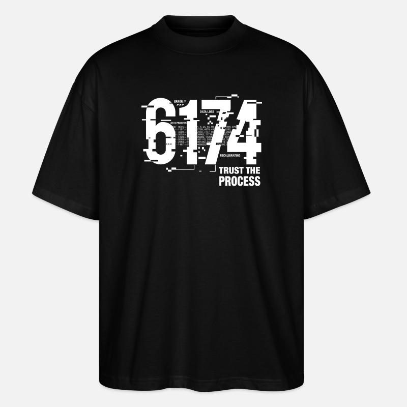 6174 Kaprekar Constant Glitch Math - Stanley/Stella Oversized Unisex Organic T-shirt Blaster 2.0 - black
