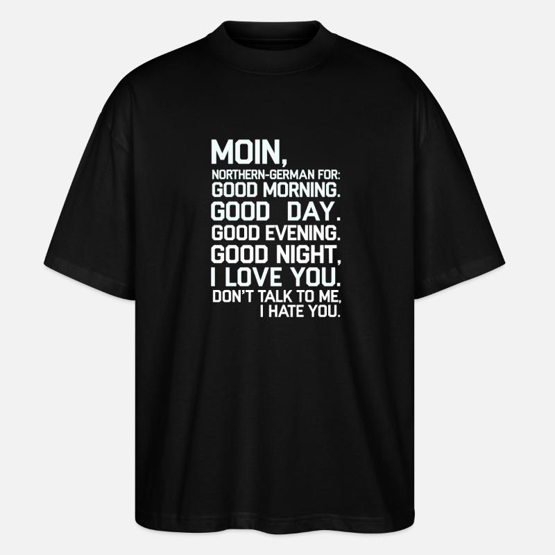 Moin Norddeutsch Gefühlsmix Design - T-shirt bio Blaster 2.0 coupe oversize Stanley/Stella Unisexe - noir