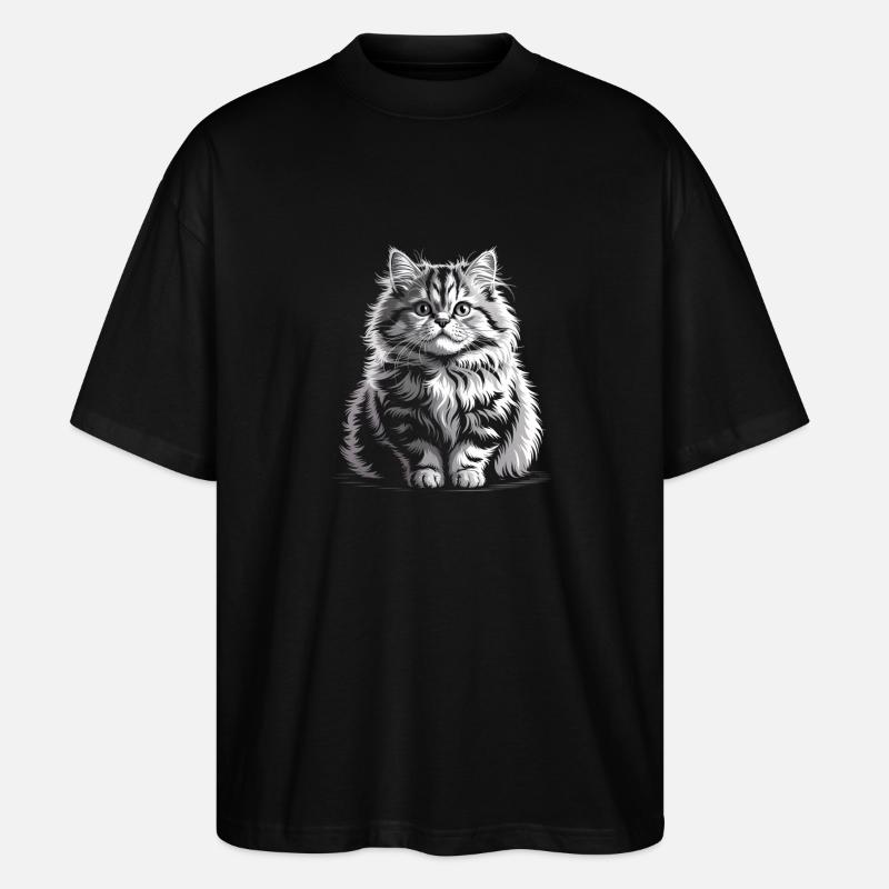 Cat - Stanley/Stella Oversized Unisex Organic T-shirt Blaster 2.0 - black