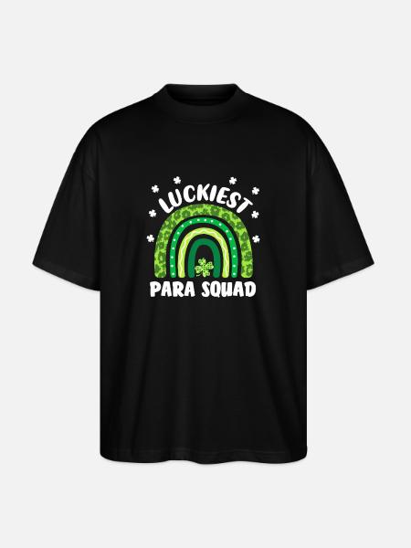 Luckiest Para Squad - Stanley/Stella Oversized Unisex Organic T-shirt Blaster 2.0 - black