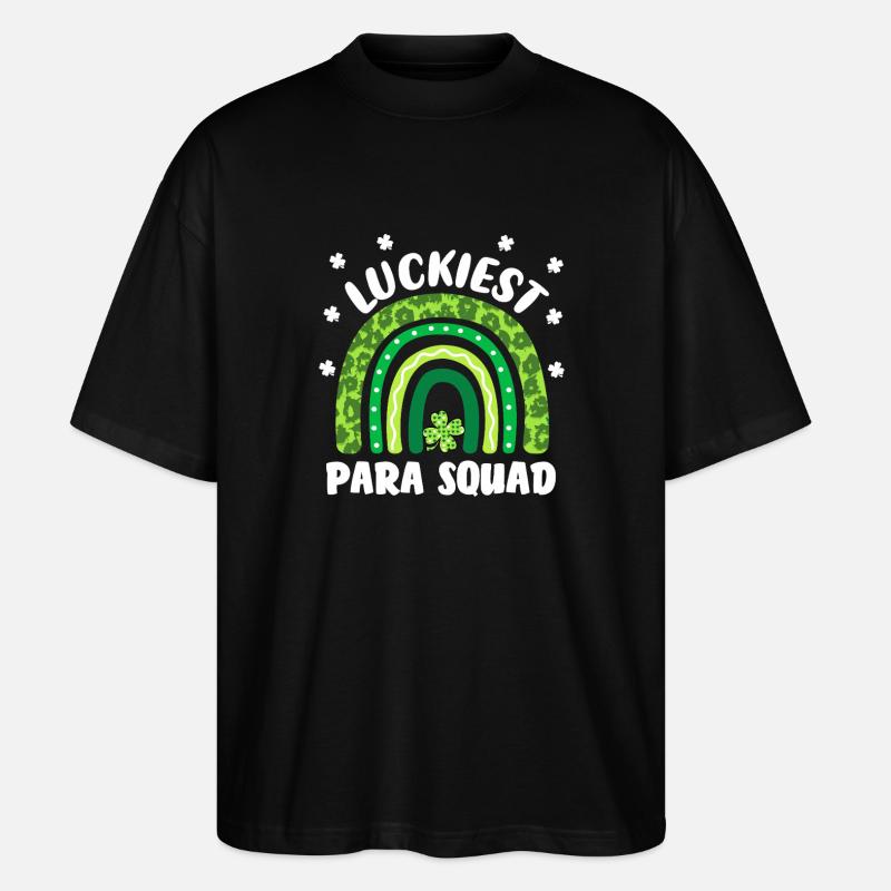Glücklichstes Para-Team - Stanley/Stella Oversized Unisex Bio T-Shirt Blaster 2.0 - Schwarz