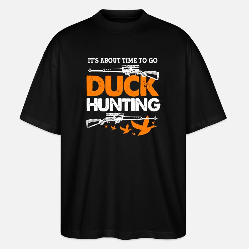 Duck Hunt Duck Hunting Hunter - Stanley/Stella Oversized Unisex Organic T-shirt Blaster 2.0 - black