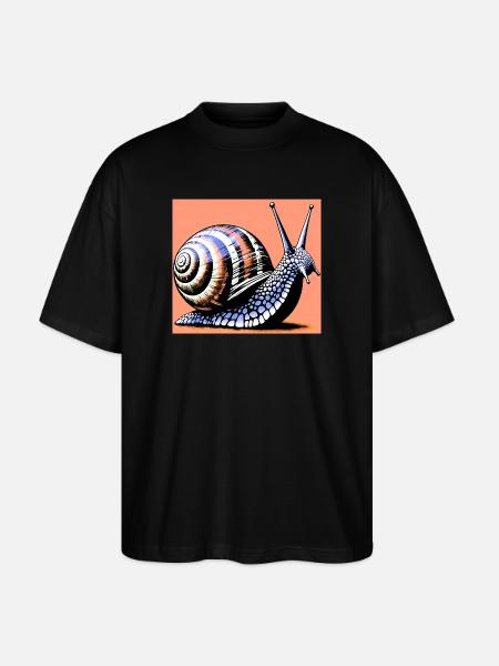 Schnecke - Stanley/Stella Oversized Unisex Bio T-Shirt Blaster 2.0 - Schwarz