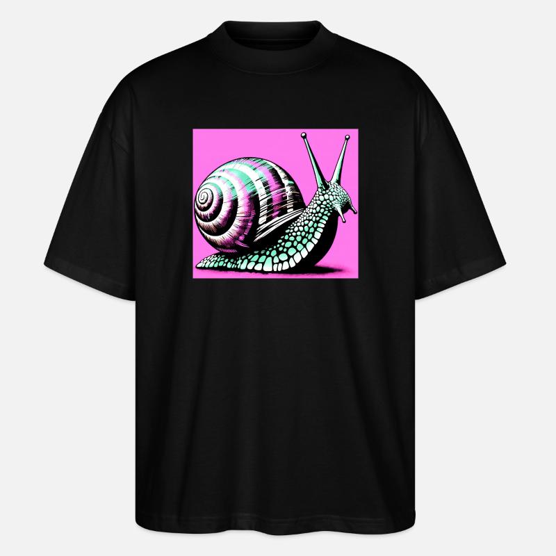 Schnecke - Stanley/Stella Oversized Unisex Bio T-Shirt Blaster 2.0 - Schwarz