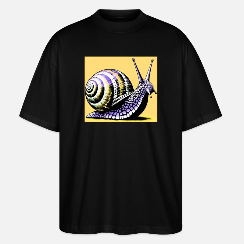 Schnecke - Stanley/Stella Oversized Unisex Bio T-Shirt Blaster 2.0 - Schwarz
