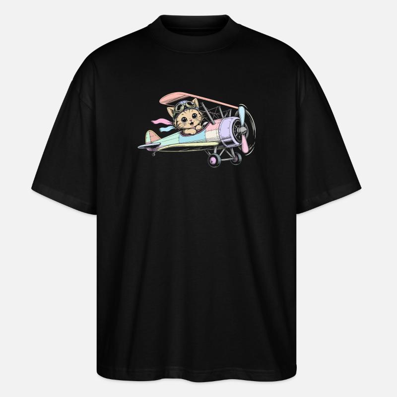 avion - T-shirt bio Blaster 2.0 coupe oversize Stanley/Stella Unisexe - noir