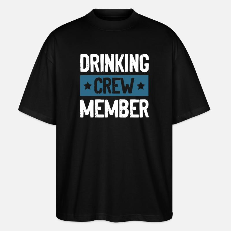 Équipage d’abreuvement - T-shirt bio Blaster 2.0 coupe oversize Stanley/Stella Unisexe - noir