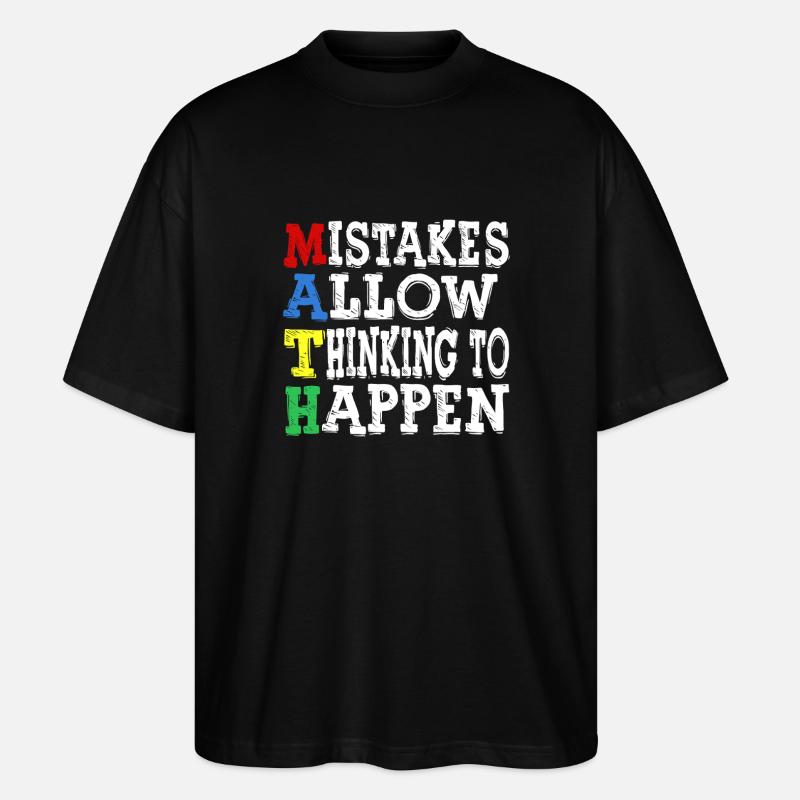 Les erreurs permettent à la réflexion - T-shirt bio Blaster 2.0 coupe oversize Stanley/Stella Unisexe - noir