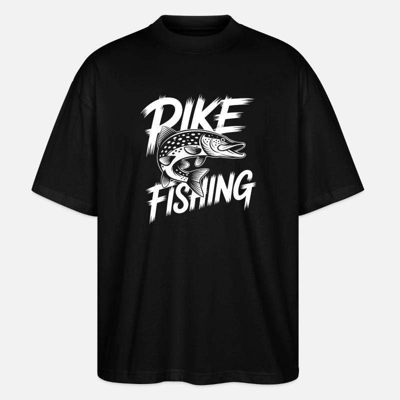 Predatory Pike - Stanley/Stella Oversized Unisex Organic T-shirt Blaster 2.0 - black
