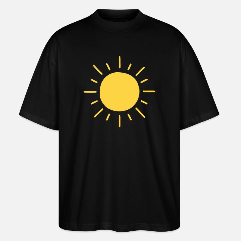 Minimalistische Sonne - Stanley/Stella Oversized Unisex Bio T-Shirt Blaster 2.0 - Schwarz
