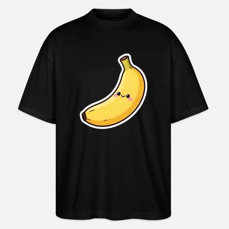 Kawaii Banane Geschenk - Stanley/Stella Oversized Unisex Bio T-Shirt Blaster 2.0 - Schwarz