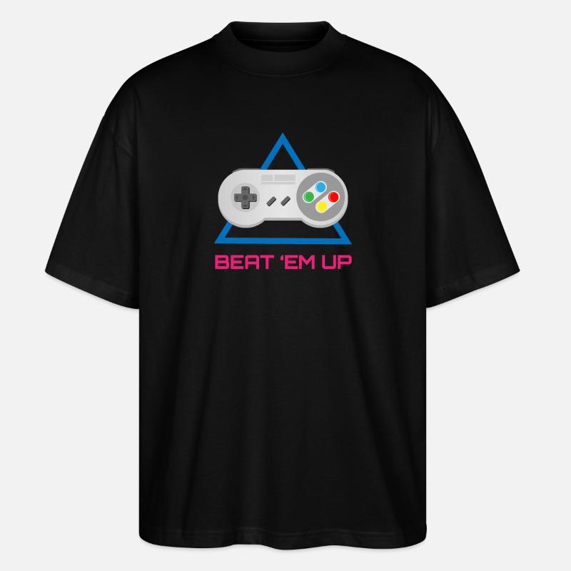 Retro Gamer Controller – Arcade-Videospiel - Stanley/Stella Oversized Unisex Bio T-Shirt Blaster 2.0 - Schwarz