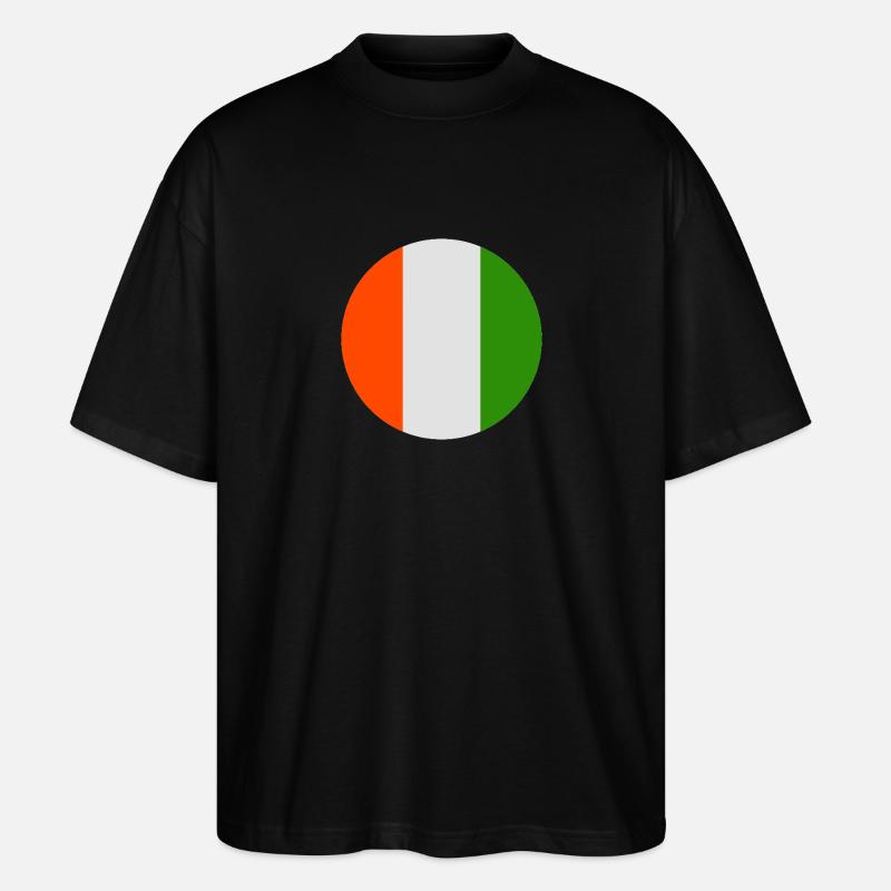 Runde irische Flagge - Stanley/Stella Oversized Unisex Bio T-Shirt Blaster 2.0 - Schwarz