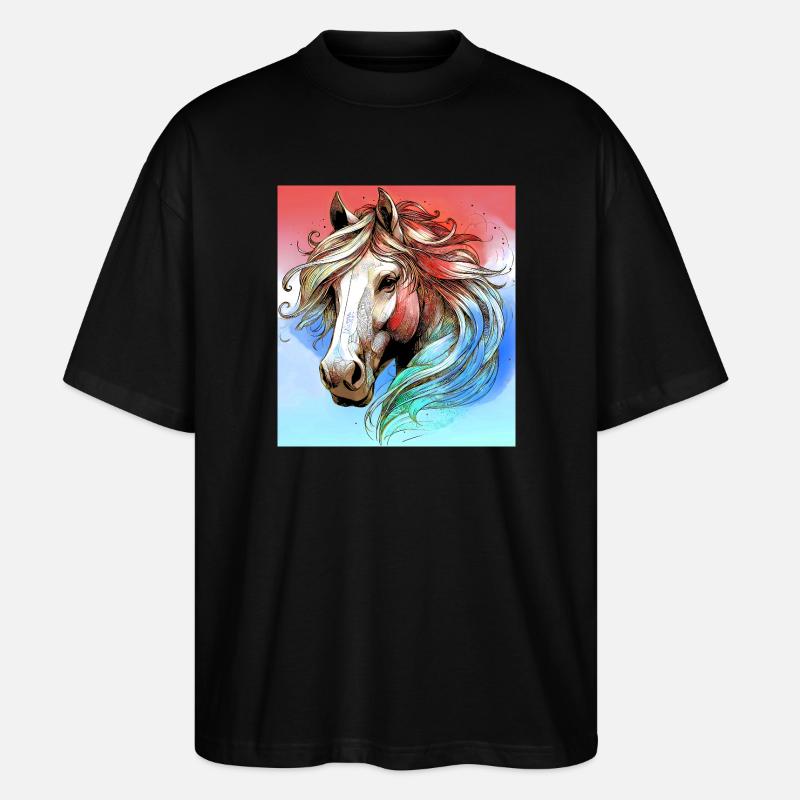 cheval - T-shirt bio Blaster 2.0 coupe oversize Stanley/Stella Unisexe - noir