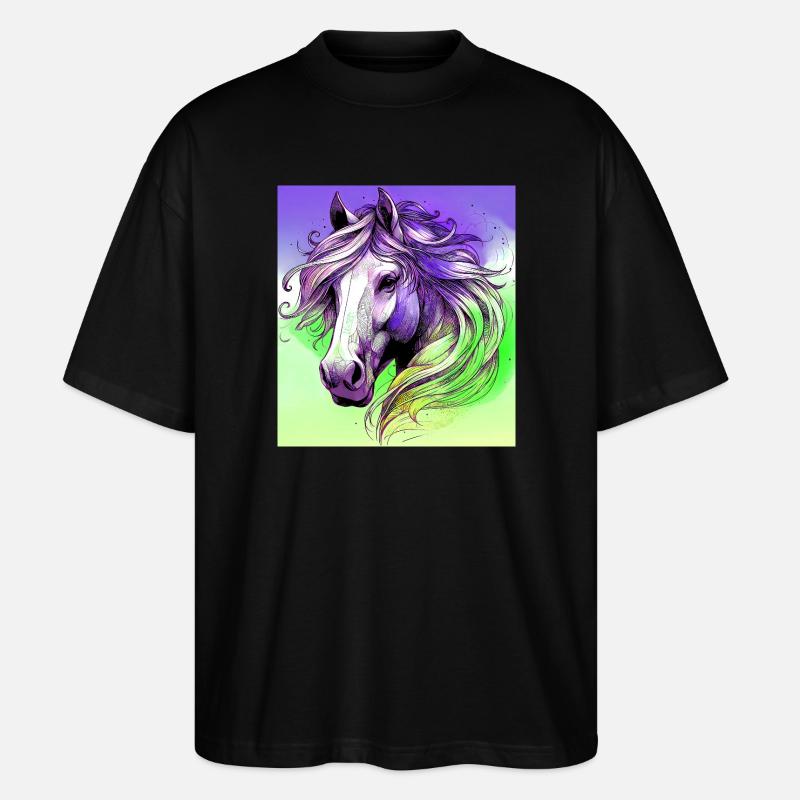 cheval - T-shirt bio Blaster 2.0 coupe oversize Stanley/Stella Unisexe - noir