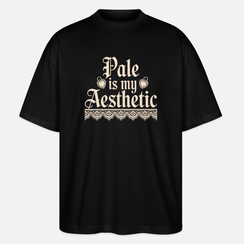 Pale Aesthetic Lace Typography - Stanley/Stella Oversized Unisex Organic T-shirt Blaster 2.0 - black
